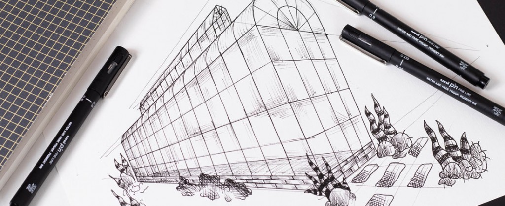 Tuto dessin : apprenez à construire un bâtiment en perspective avec Uni Pin