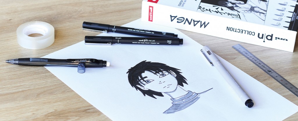 Réalisez un portrait grâce au coffret Uni-Pin Initiation Manga