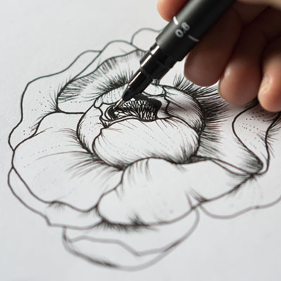 Tutorial: learn to draw a beautiful peony