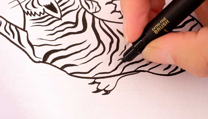 uniball tiger drawing uniPIN