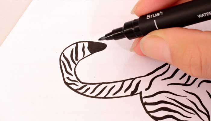 uniball tiger drawing uniPIN