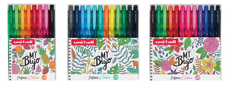 signo colors uniball rollerball my bujo